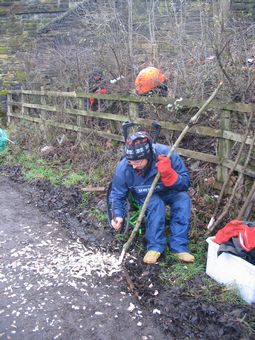Making stakes for the hedgelaying tasks